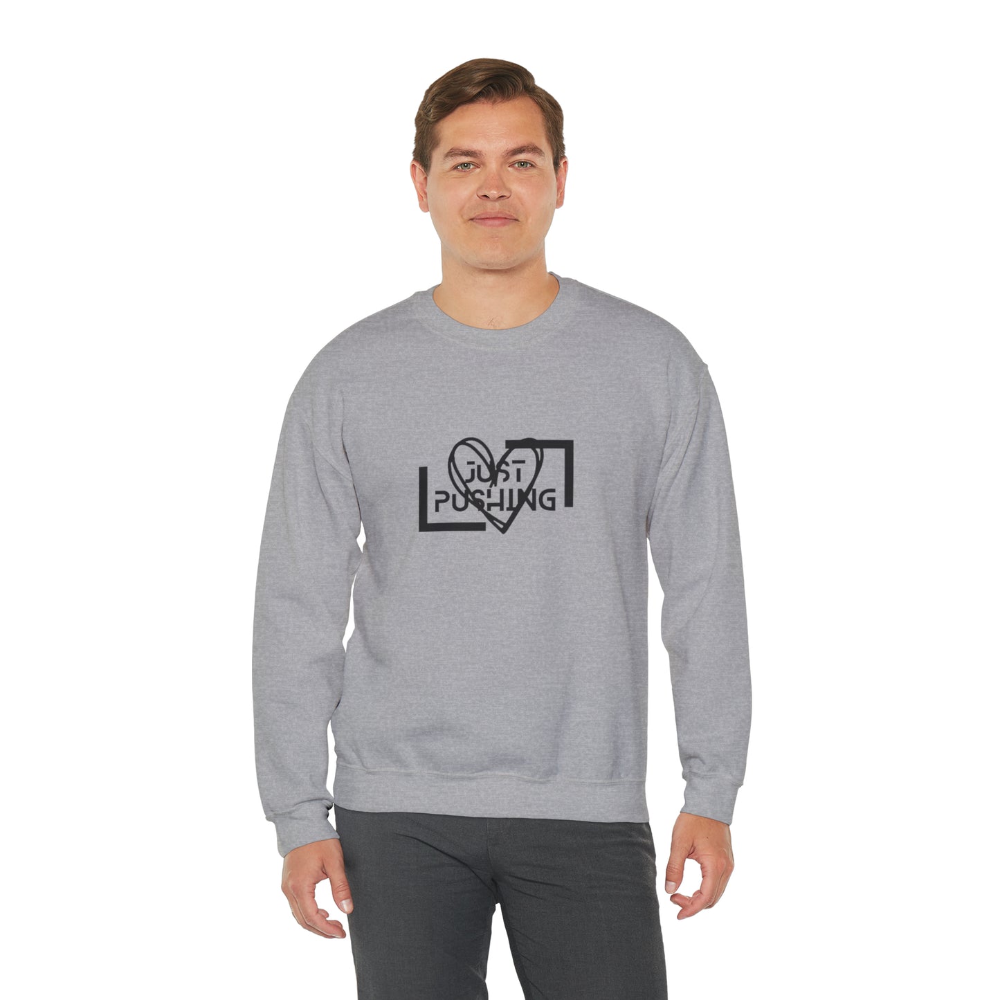 flexit Just Pushing Sweatshirt - Just Pushing Design - designed by flex-IT clothing - For You and Your loved ones