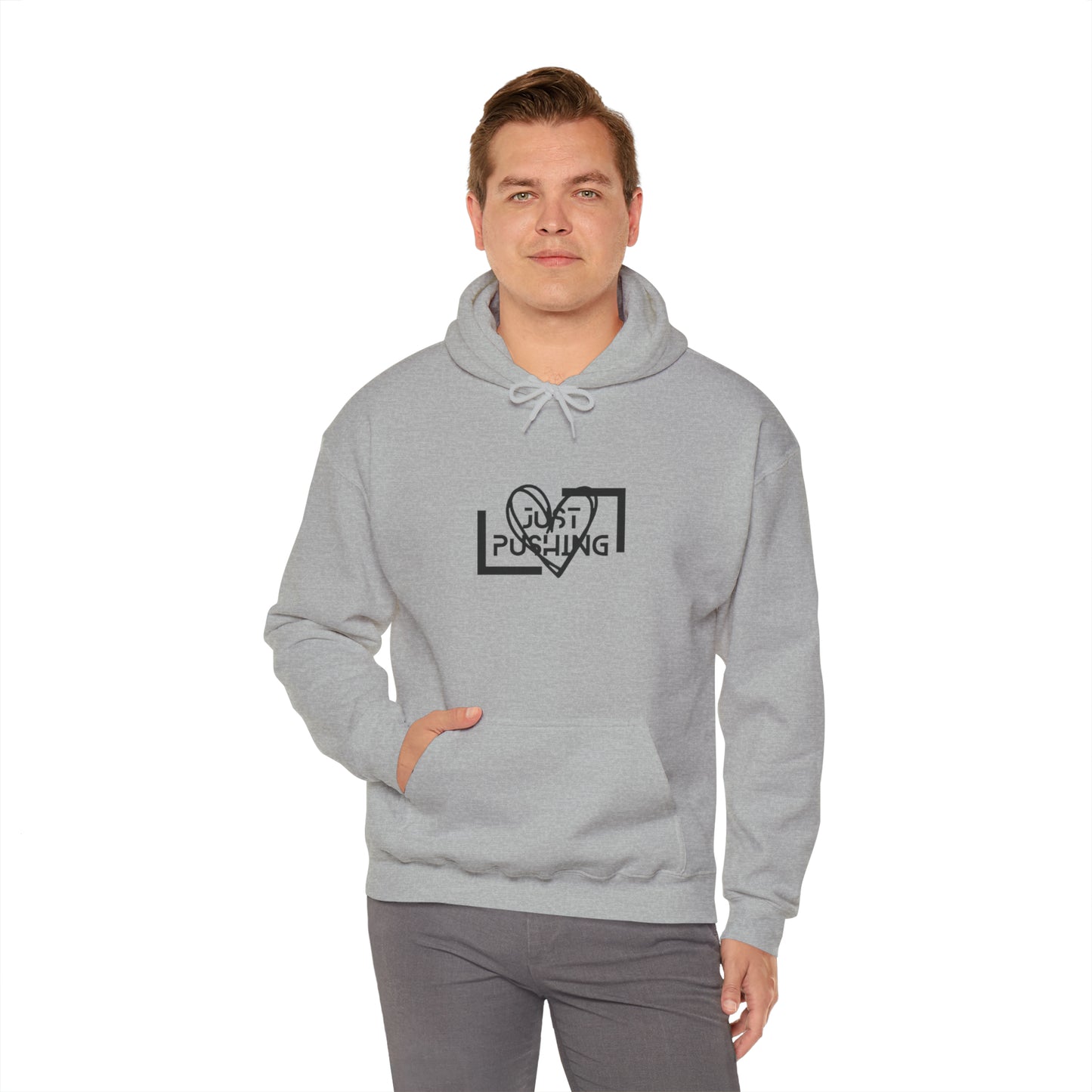 flexit Just Pushing Hoodie - Just Pushing Design - designed by flex-IT clothing - For You and Your loved ones