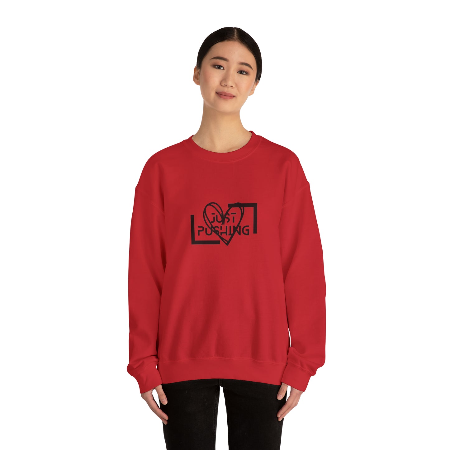 flexit Just Pushing Sweatshirt - Just Pushing Design - designed by flex-IT clothing - For You and Your loved ones