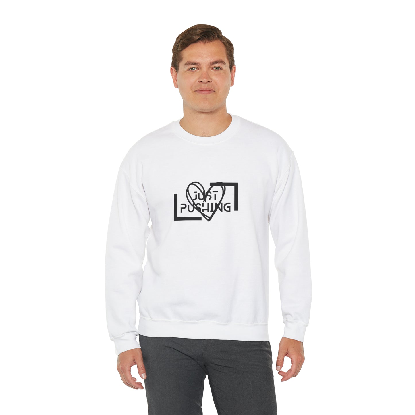 flexit Just Pushing Sweatshirt - Just Pushing Design - designed by flex-IT clothing - For You and Your loved ones