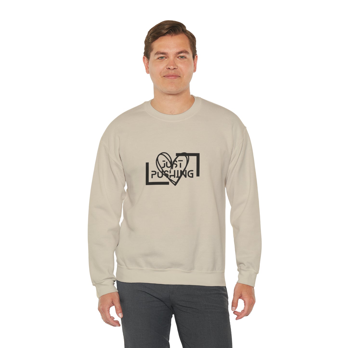 flexit Just Pushing Sweatshirt - Just Pushing Design - designed by flex-IT clothing - For You and Your loved ones