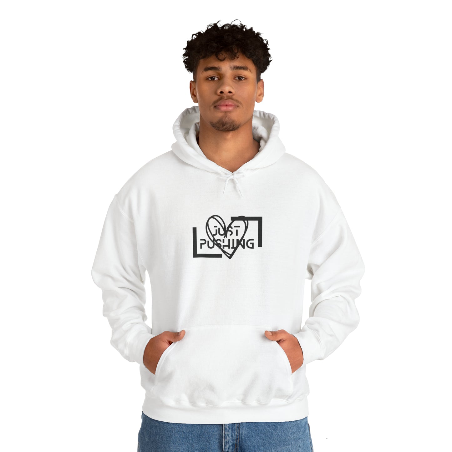 flexit Just Pushing Hoodie - Just Pushing Design - designed by flex-IT clothing - For You and Your loved ones