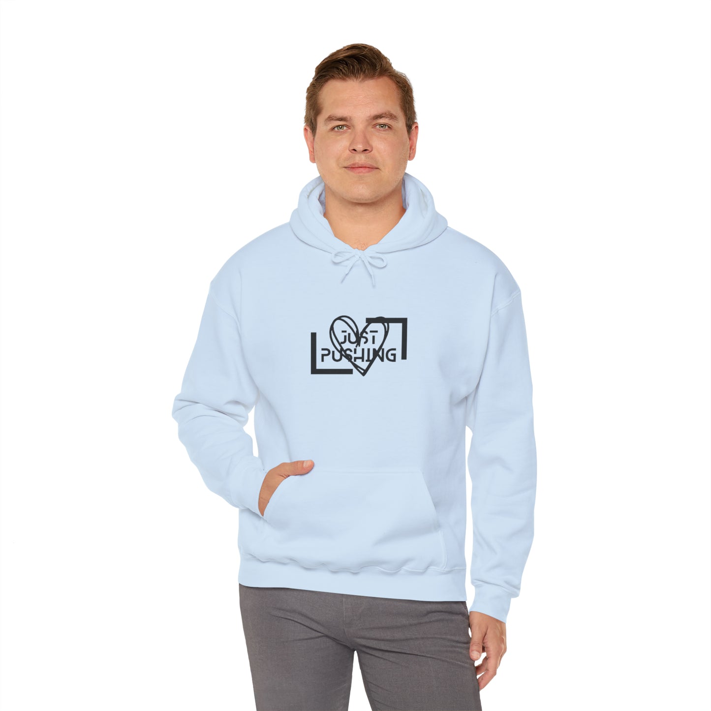 flexit Just Pushing Hoodie - Just Pushing Design - designed by flex-IT clothing - For You and Your loved ones