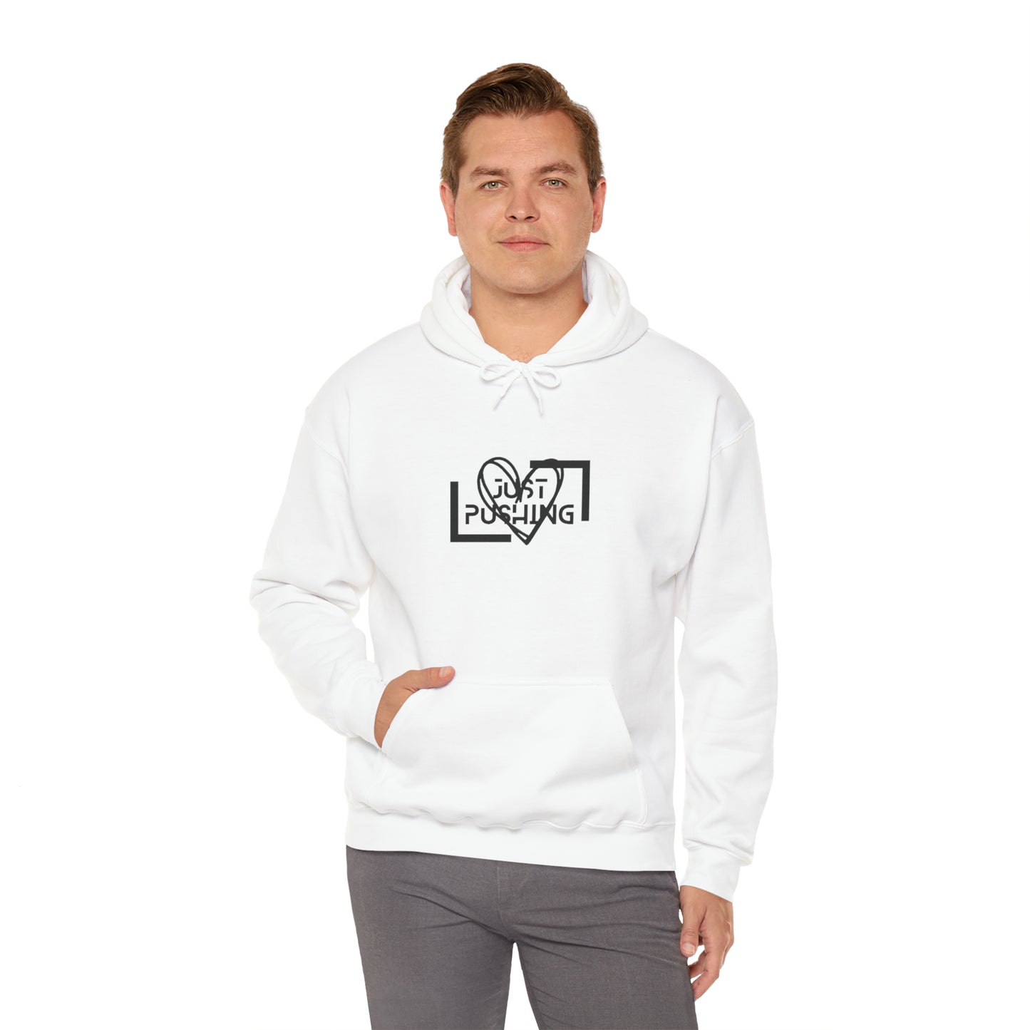 flexit Just Pushing Hoodie - Just Pushing Design - designed by flex-IT clothing - For You and Your loved ones