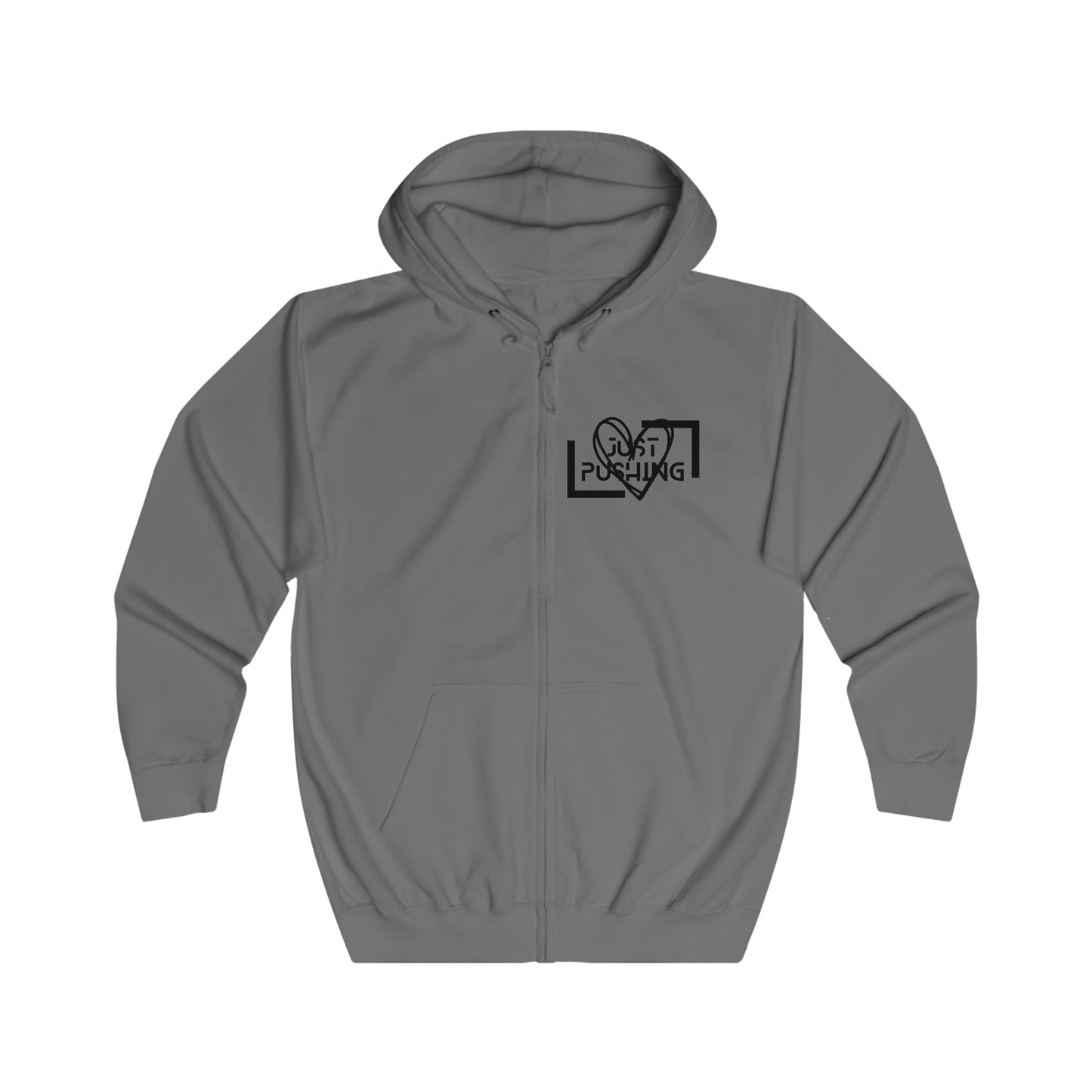 flexit Just Pushing Zip-Hoodie - Just Pushing Design - designed by flex-IT clothing - For You and Your loved ones