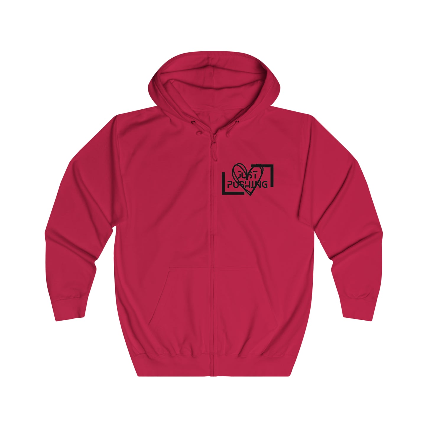 flexit Just Pushing Zip-Hoodie - Just Pushing Design - designed by flex-IT clothing - For You and Your loved ones