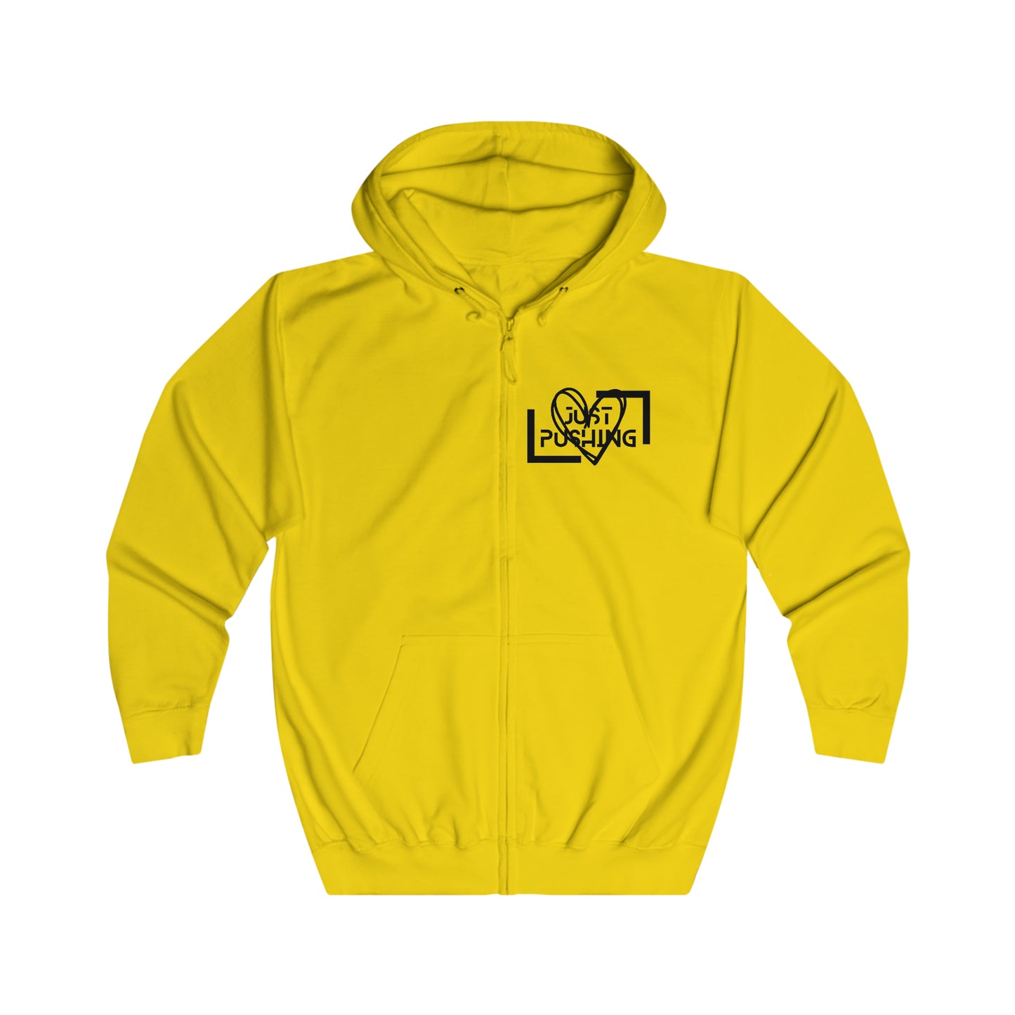 flexit Just Pushing Zip-Hoodie - Just Pushing Design - designed by flex-IT clothing - For You and Your loved ones