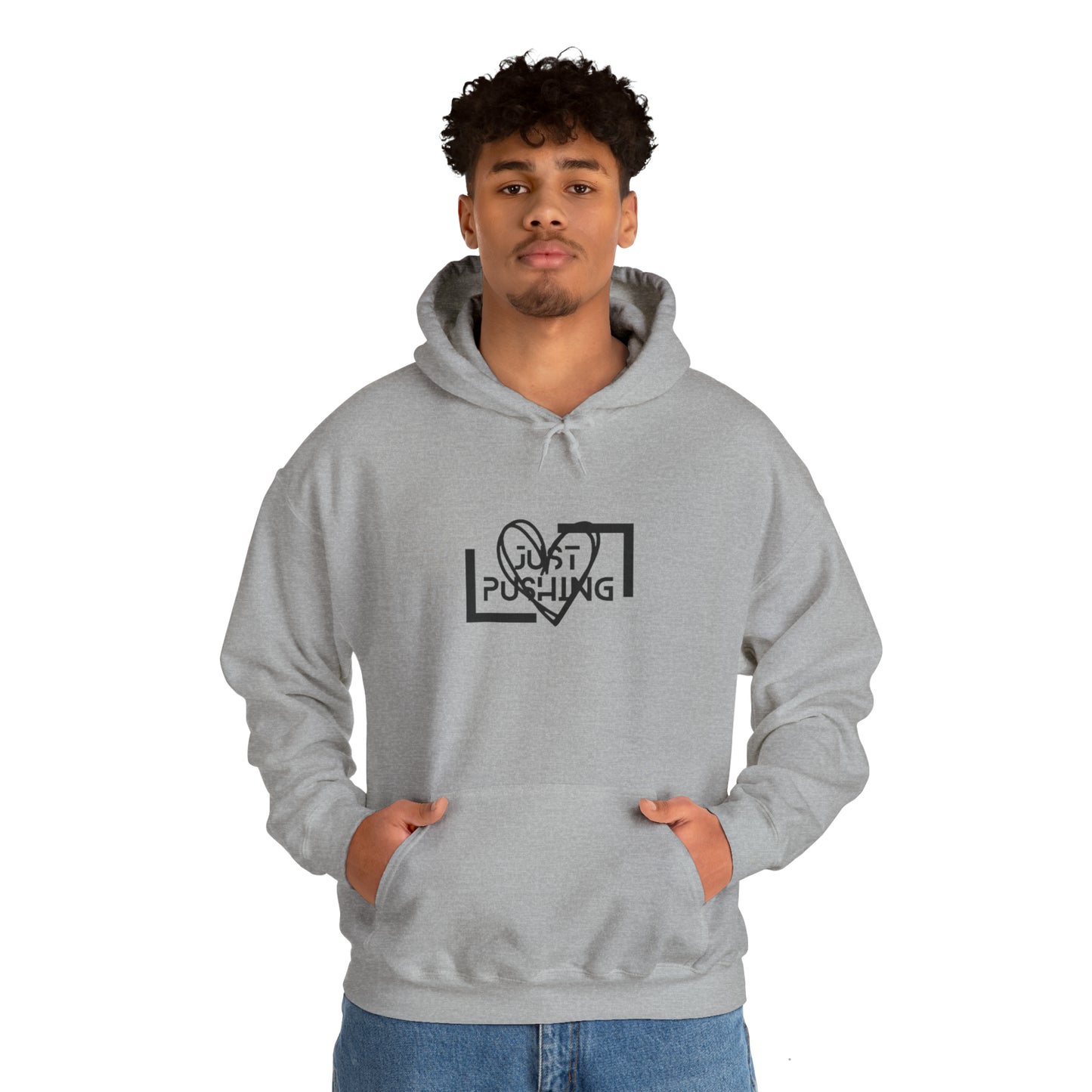 flexit Just Pushing Hoodie - Just Pushing Design - designed by flex-IT clothing - For You and Your loved ones