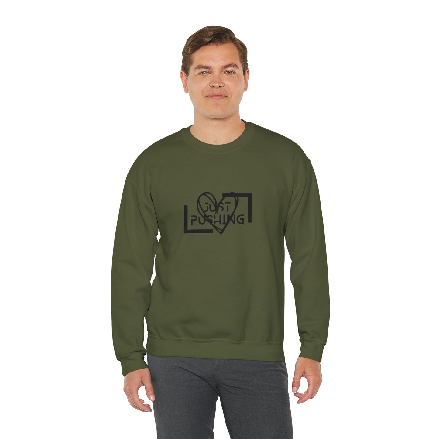 flexit Just Pushing Sweatshirt - Just Pushing Design - designed by flex-IT clothing - For You and Your loved ones