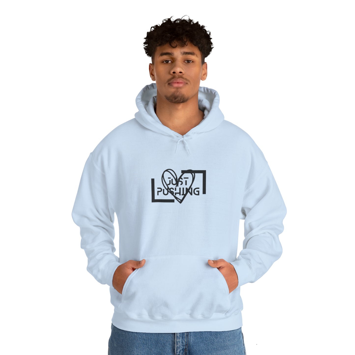 flexit Just Pushing Hoodie - Just Pushing Design - designed by flex-IT clothing - For You and Your loved ones