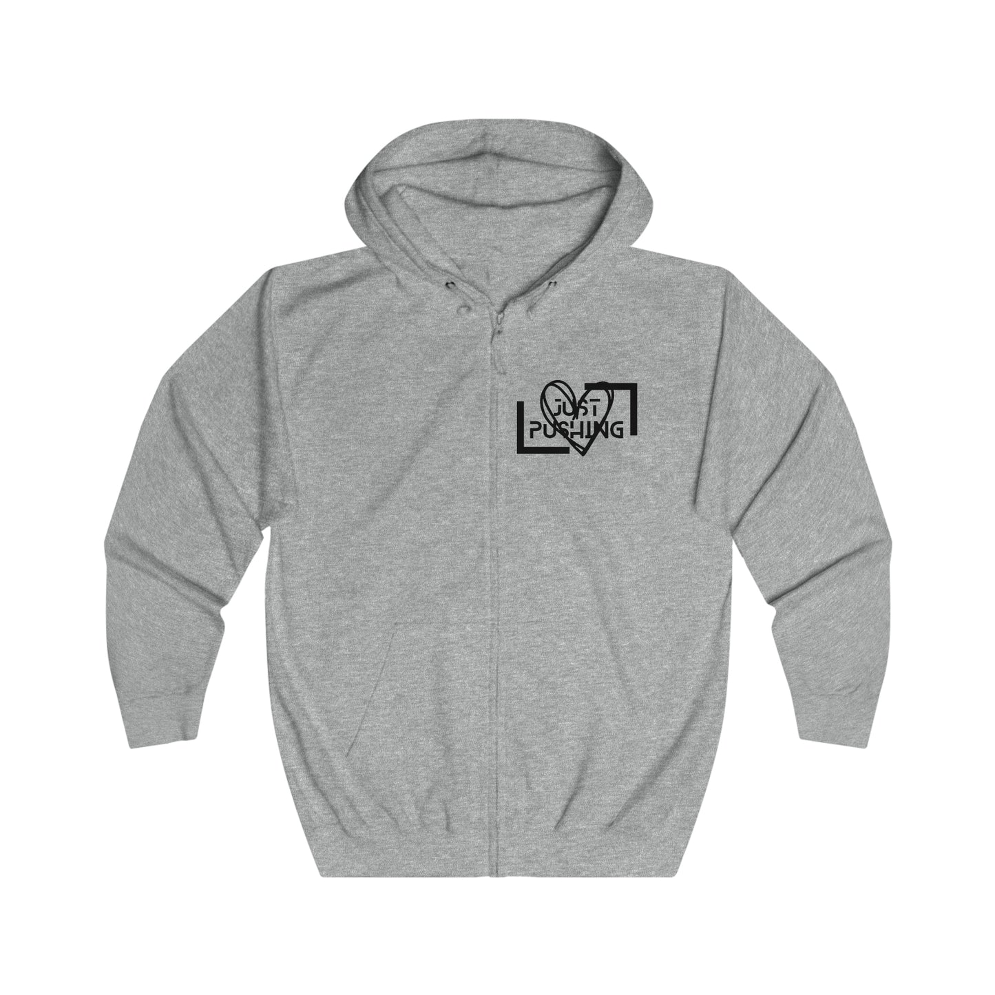 flexit Just Pushing Zip-Hoodie - Just Pushing Design - designed by flex-IT clothing - For You and Your loved ones