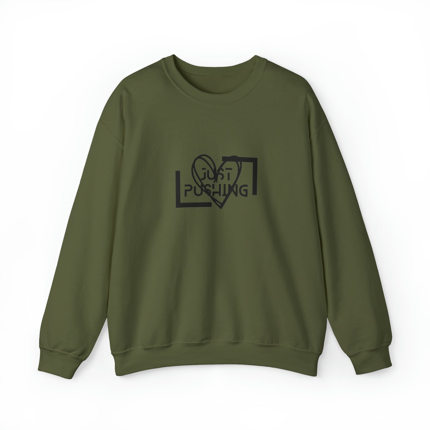 flexit Just Pushing Sweatshirt - Just Pushing Design - designed by flex-IT clothing - For You and Your loved ones