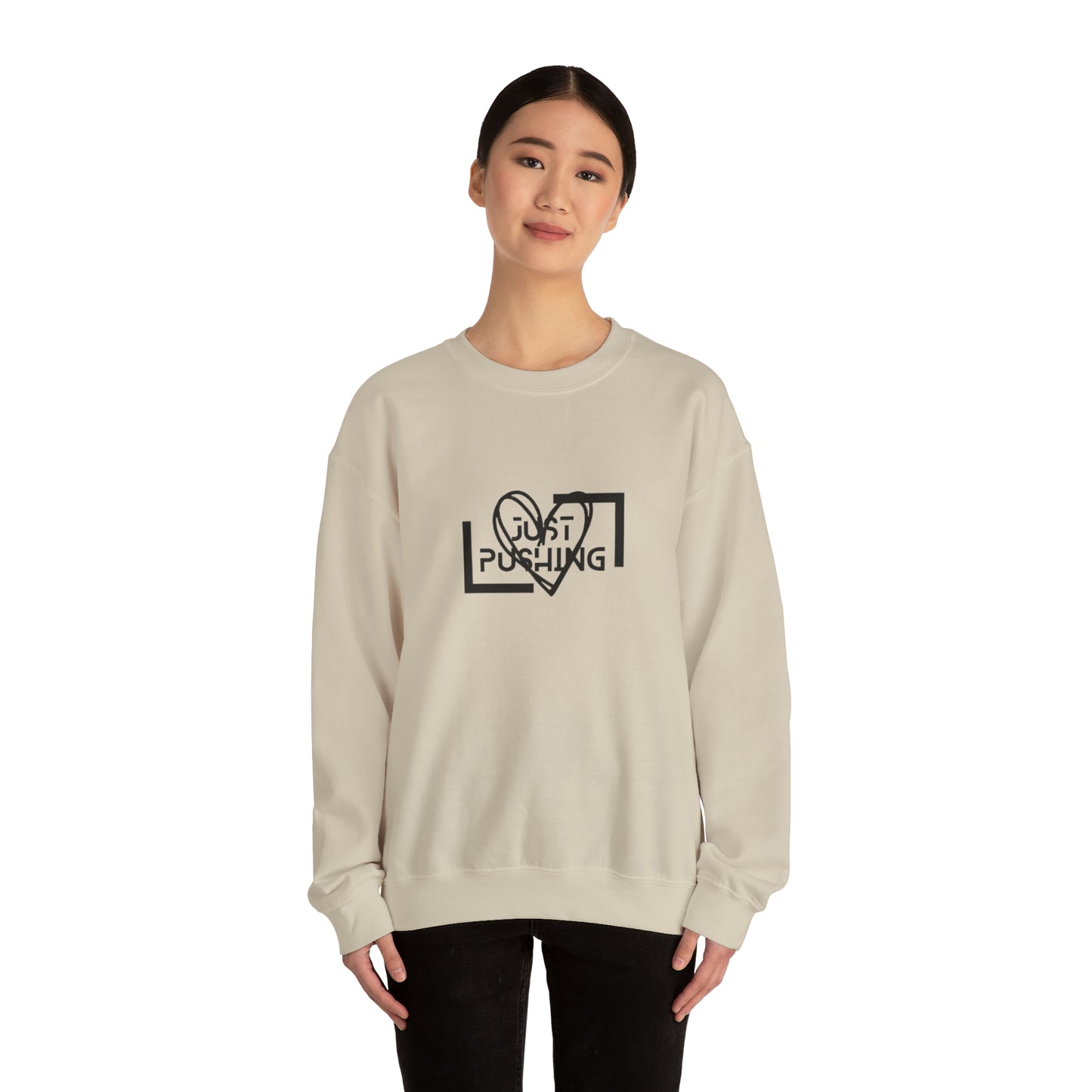 flexit Just Pushing Sweatshirt - Just Pushing Design - designed by flex-IT clothing - For You and Your loved ones