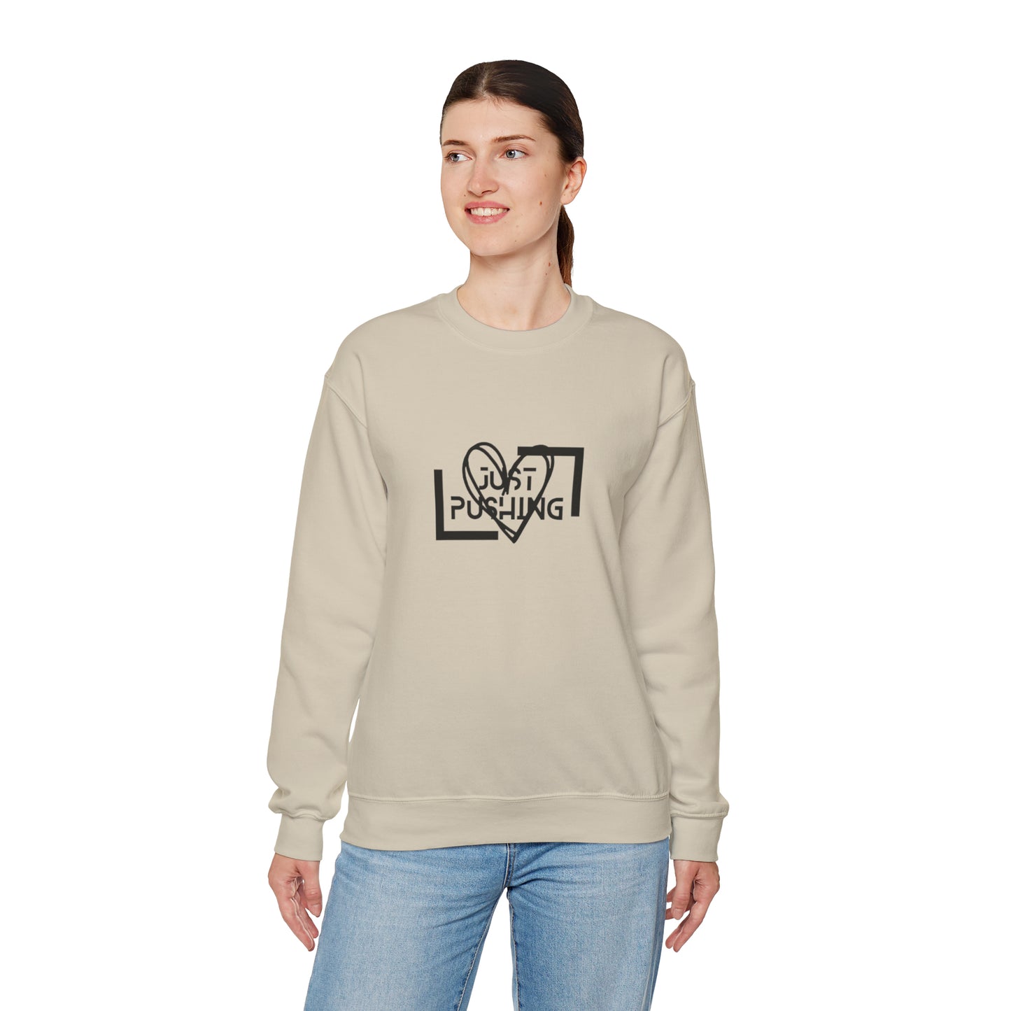 flexit Just Pushing Sweatshirt - Just Pushing Design - designed by flex-IT clothing - For You and Your loved ones